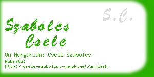 szabolcs csele business card